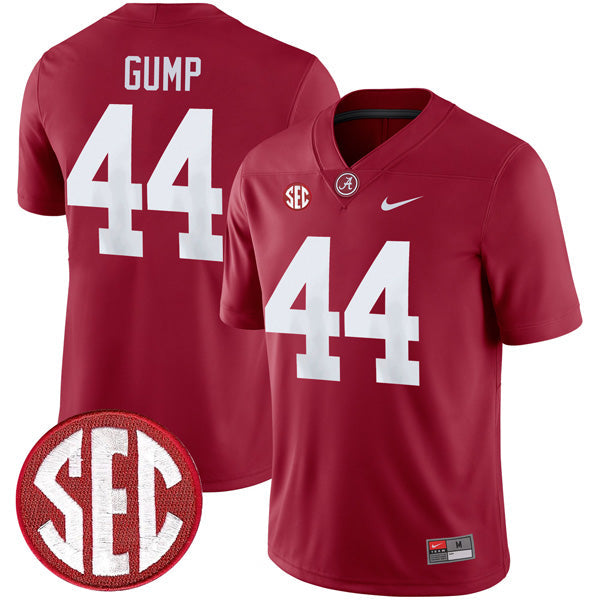 Forrest Gump Alabama Crimson Tide Jersey - Crimson sports jersey product view 1