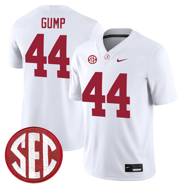 Forrest Gump Alabama Crimson Tide Jersey - White sports jersey product view 1