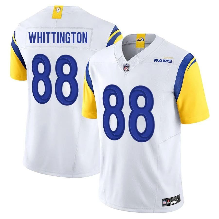 Jordan Whittington Los Angeles Rams Jersey - White football jersey product view 1