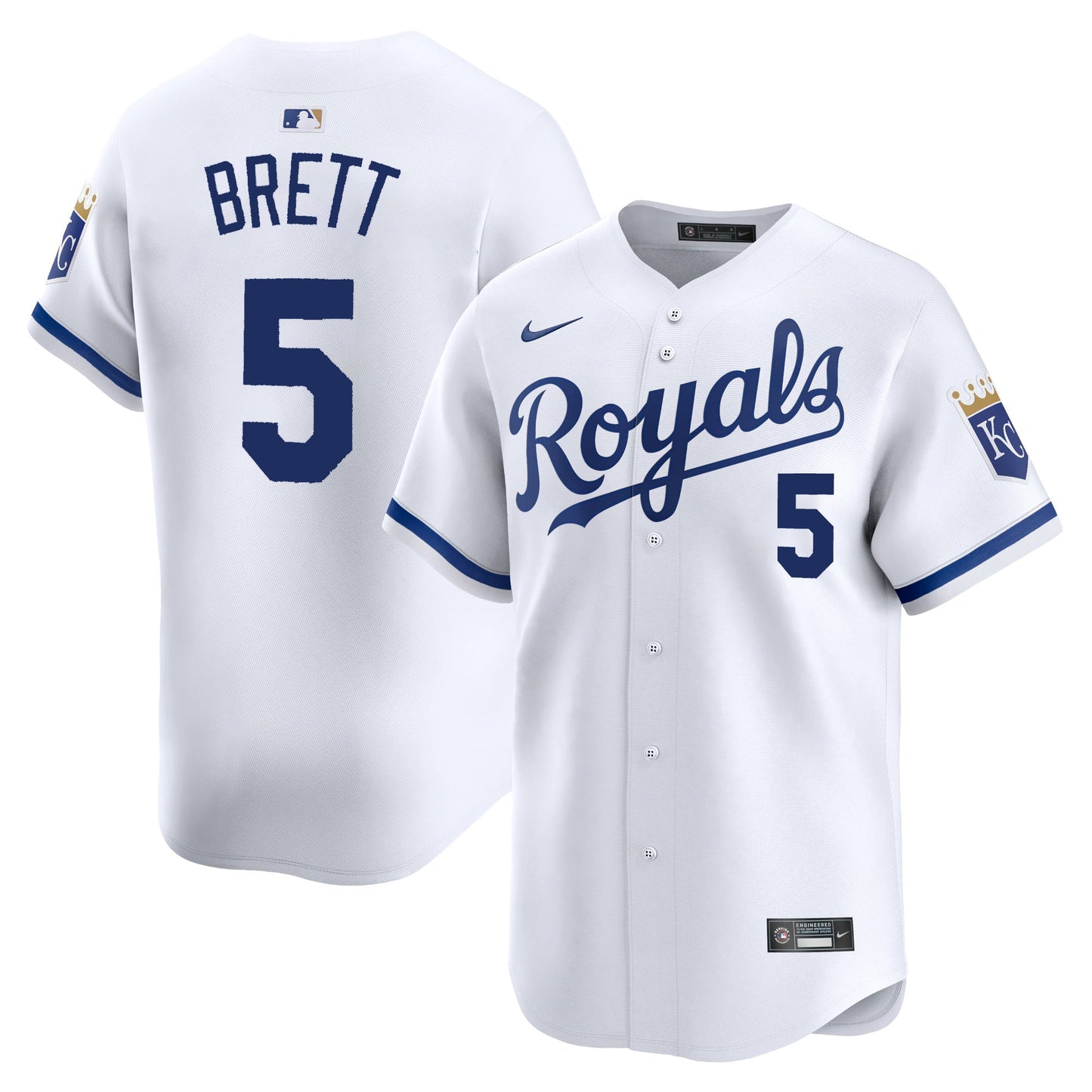 George Brett Kansas City Royals Home Jersey - White baseball jersey product view 1