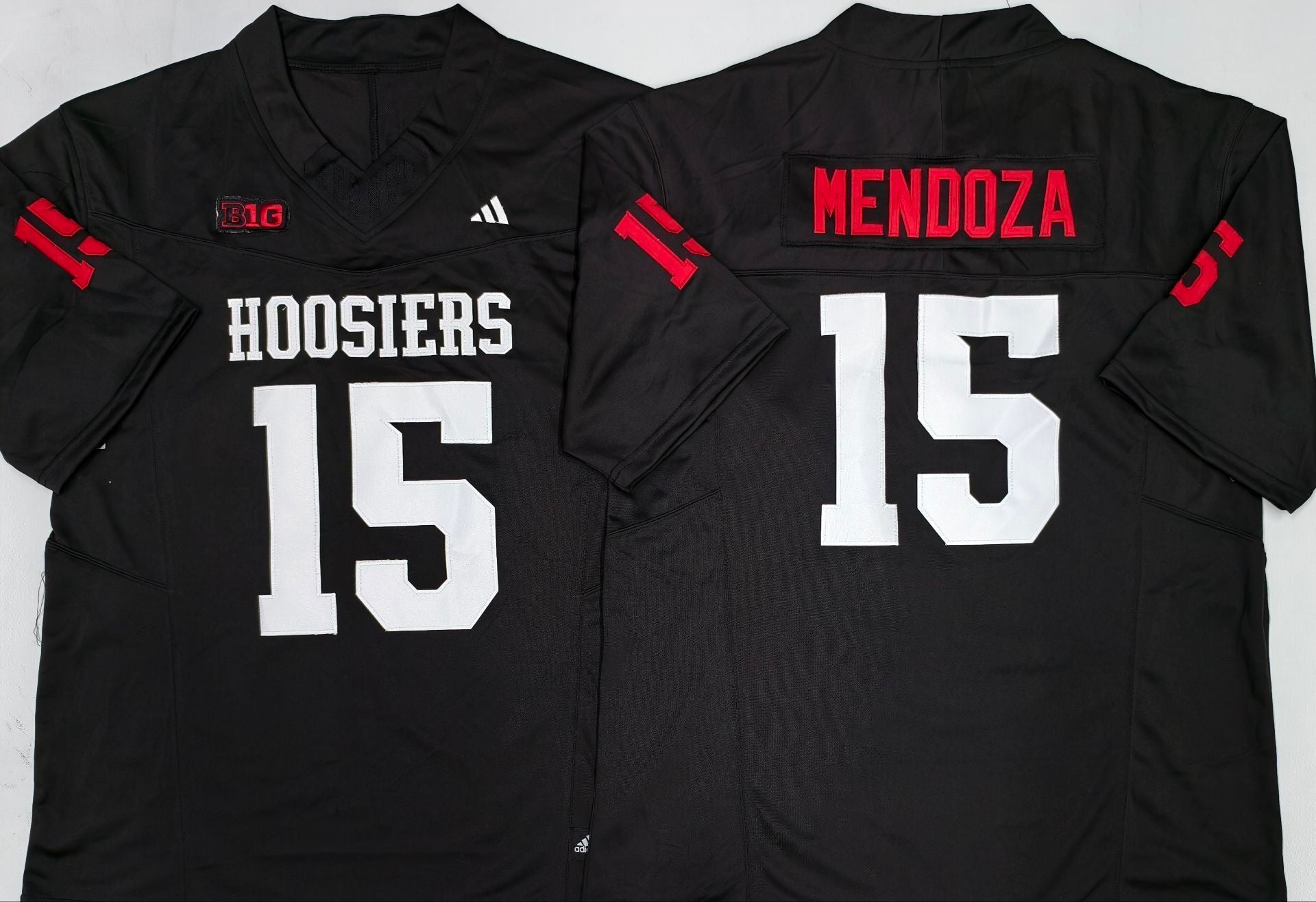 Fernando Mendoza Indiana Hoosiers Jersey - Black sports jersey product view 1