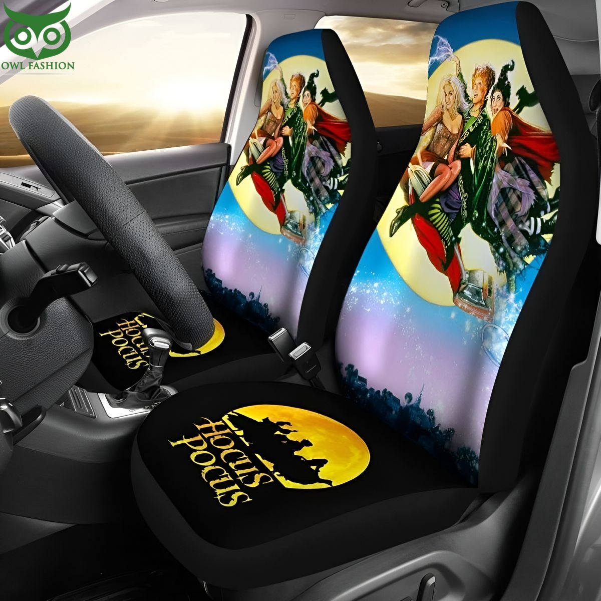 Hocus Pocus Flying Car Seat Cover - Adult & Kids T-Shirts, Sweatshirts & Hoodies apparel design preview 1
