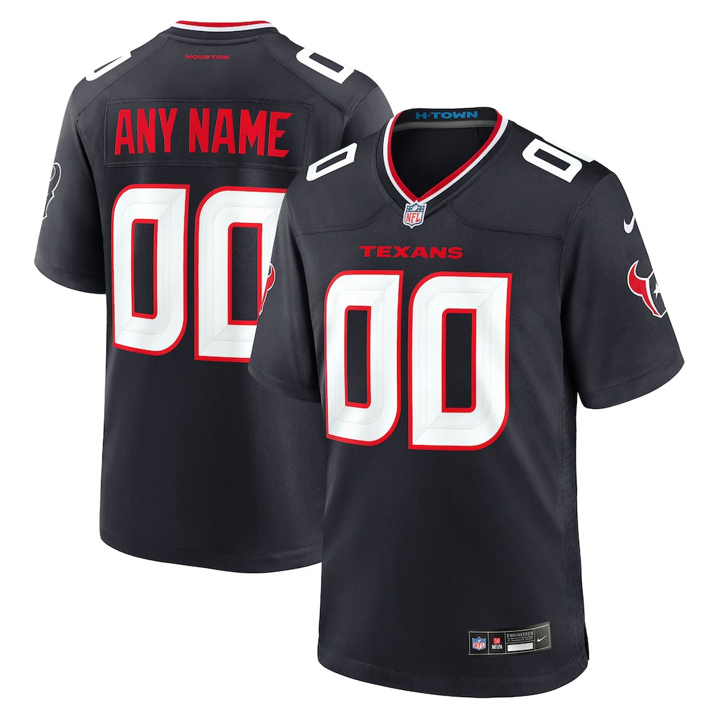 Custom Houston Texans Jersey - Navy football jersey product view 1