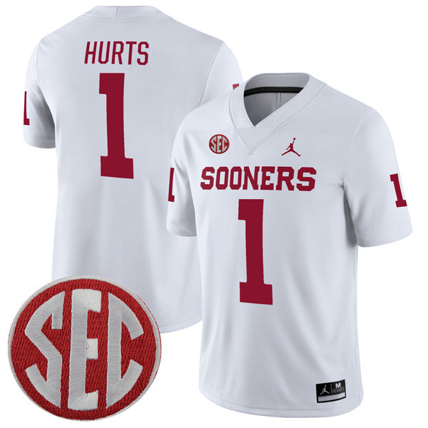 Jalen Hurts Oklahoma Sooners Alumni Player Jersey - White sports jersey product view 1