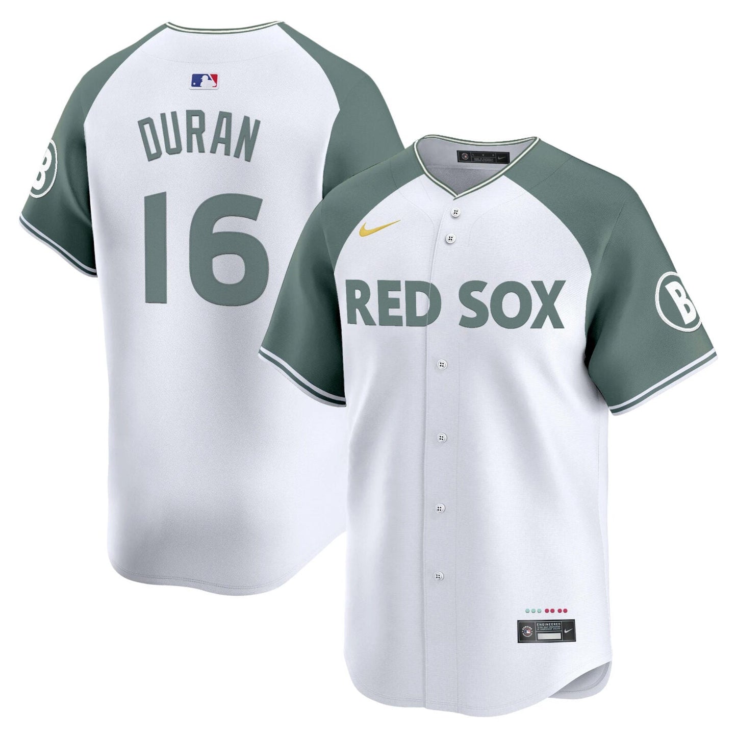Jarren Duran Boston Red Sox Alternate City Connect Theme Jersey – White baseball jersey product view 1