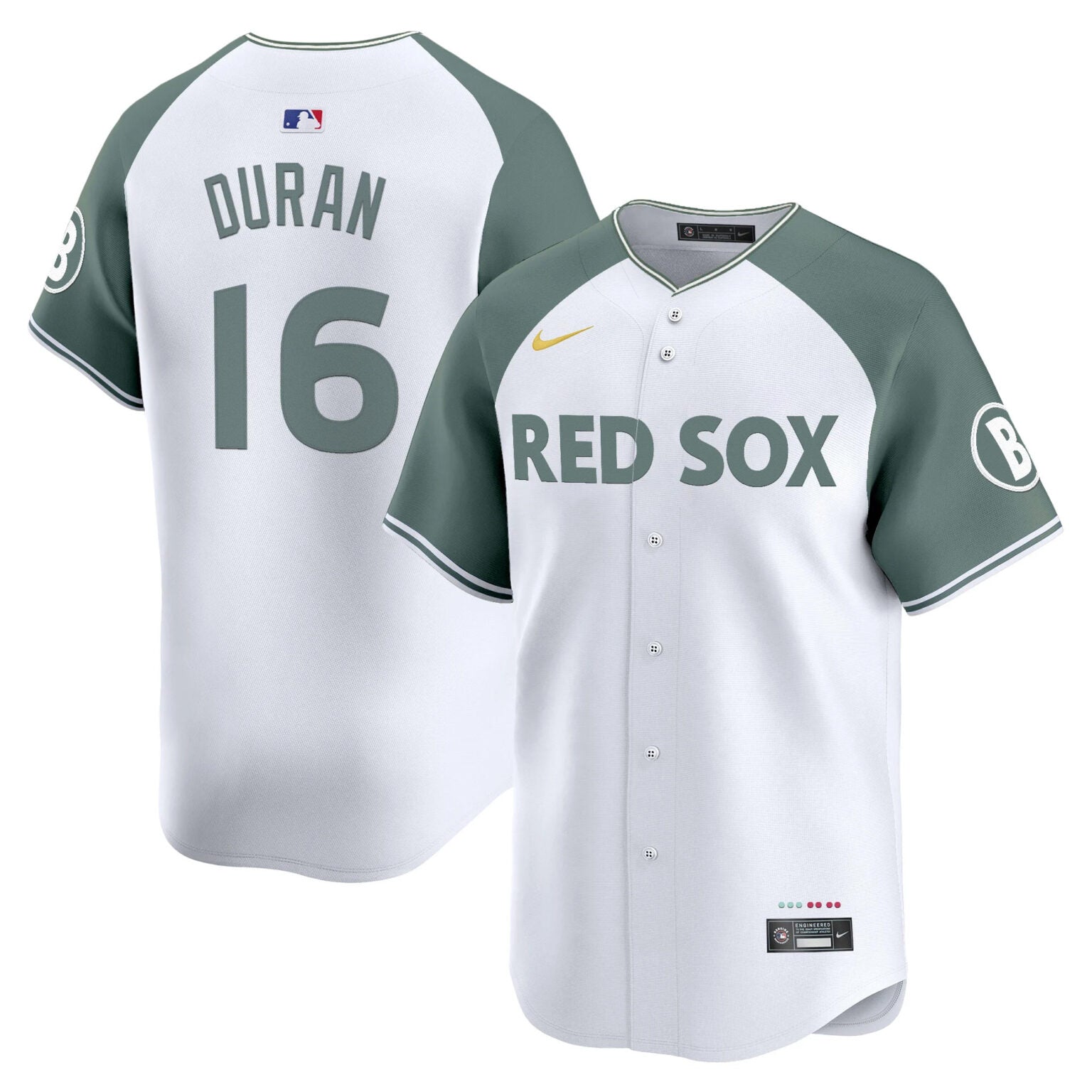 Jarren Duran Boston Red Sox Alternate City Connect Theme Jersey – White baseball jersey product view 1