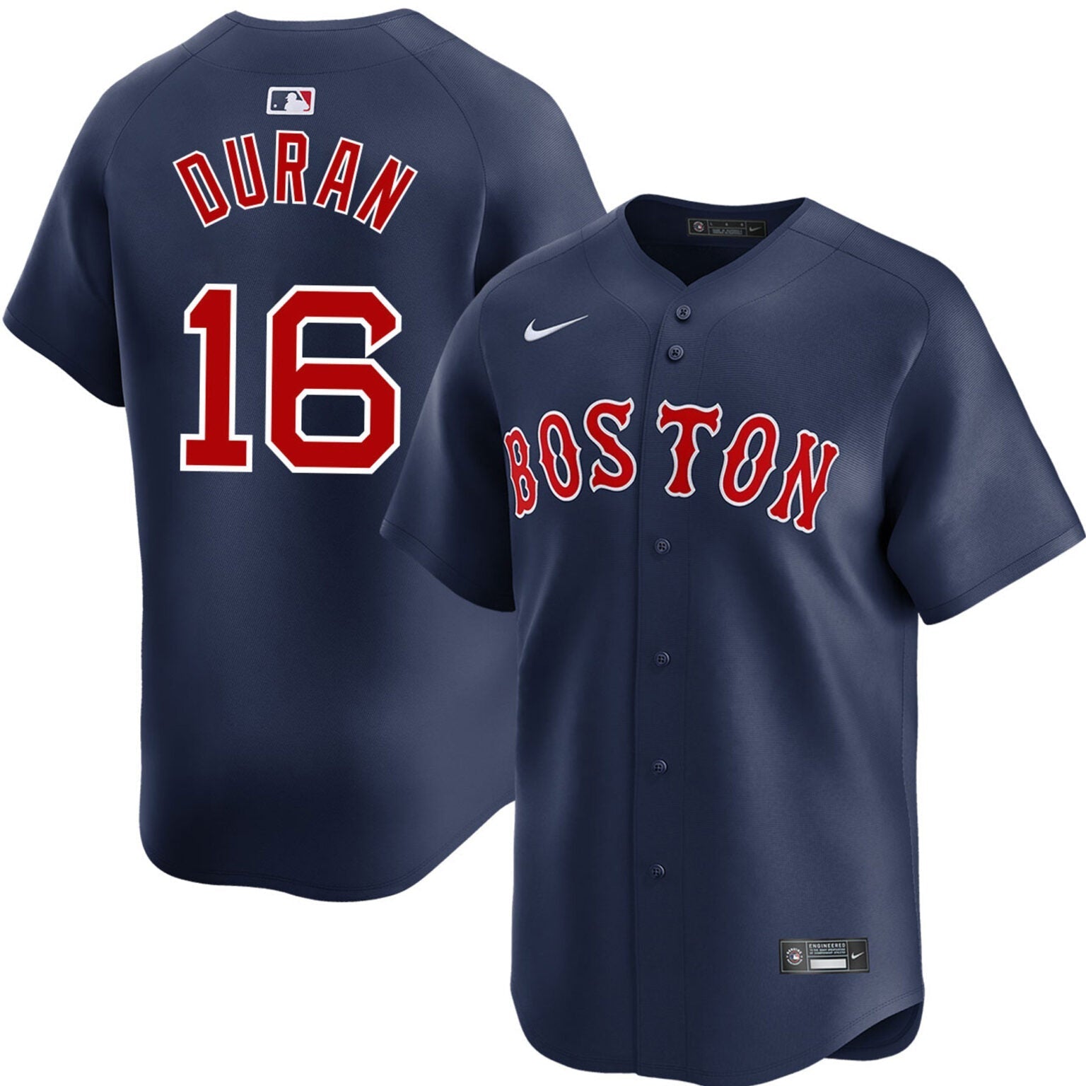 Jarren Duran Boston Red Sox Alternate Limited Jersey – Navy baseball jersey product view 1