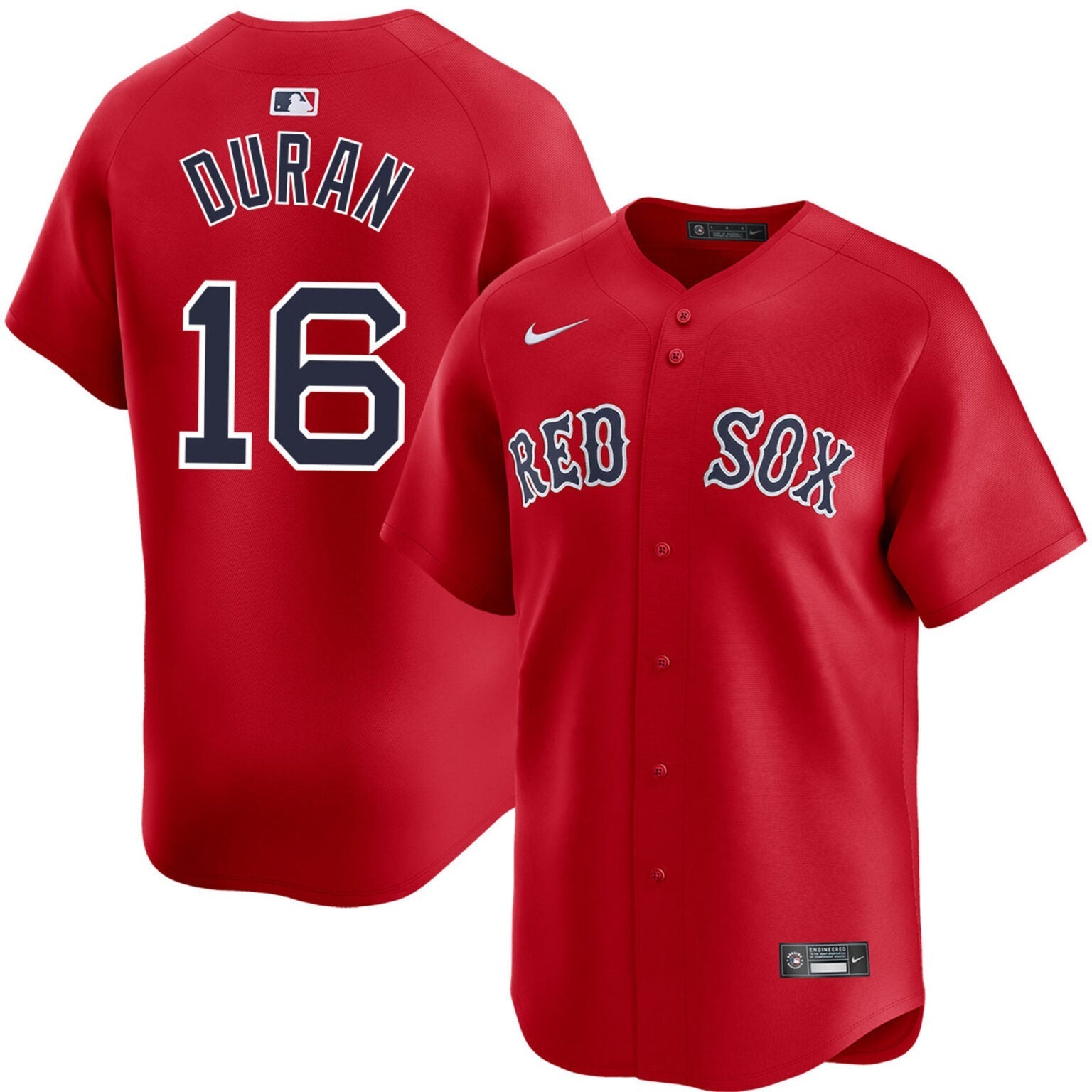 Jarren Duran Boston Red Sox Alternate Limited Jersey – Red baseball jersey product view 1