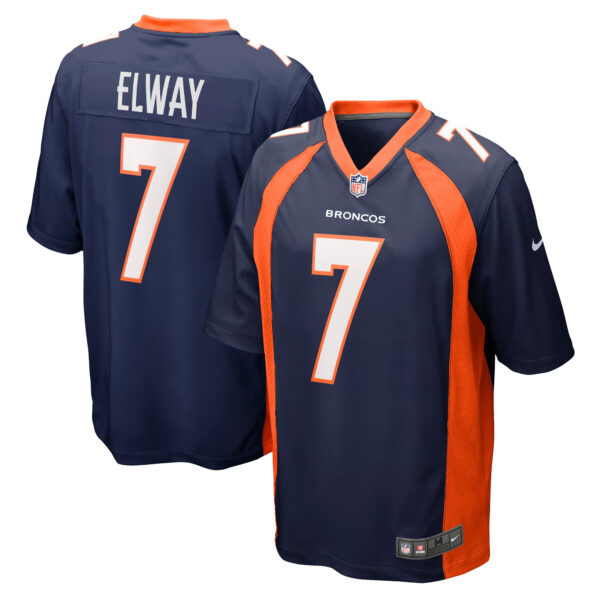 John Elway Denver Broncos Jersey - Navy football jersey product view 1