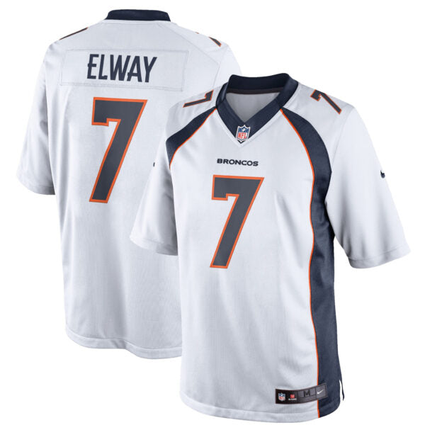 John Elway Denver Broncos Jersey - White football jersey product view 1
