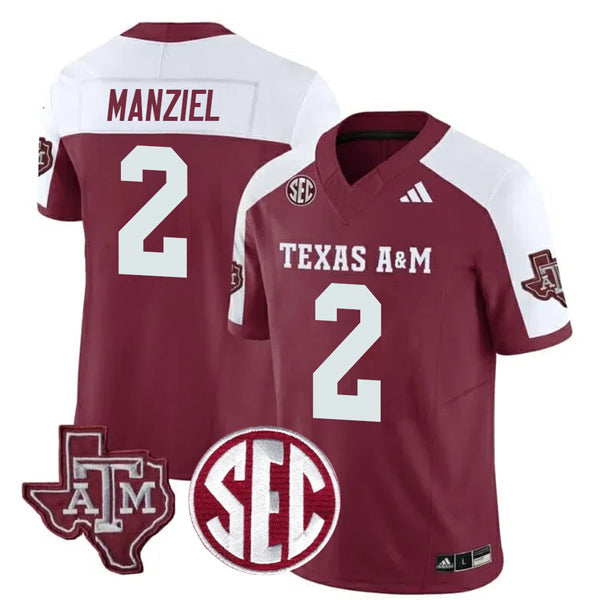 Johnny Manziel Texas A&M Aggies Football Alternate Jersey – Maroon football jersey product view 1