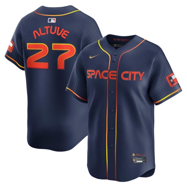 Jose Altuve Houston Astros City Connect Limited Jersey - Navy baseball jersey product view 1