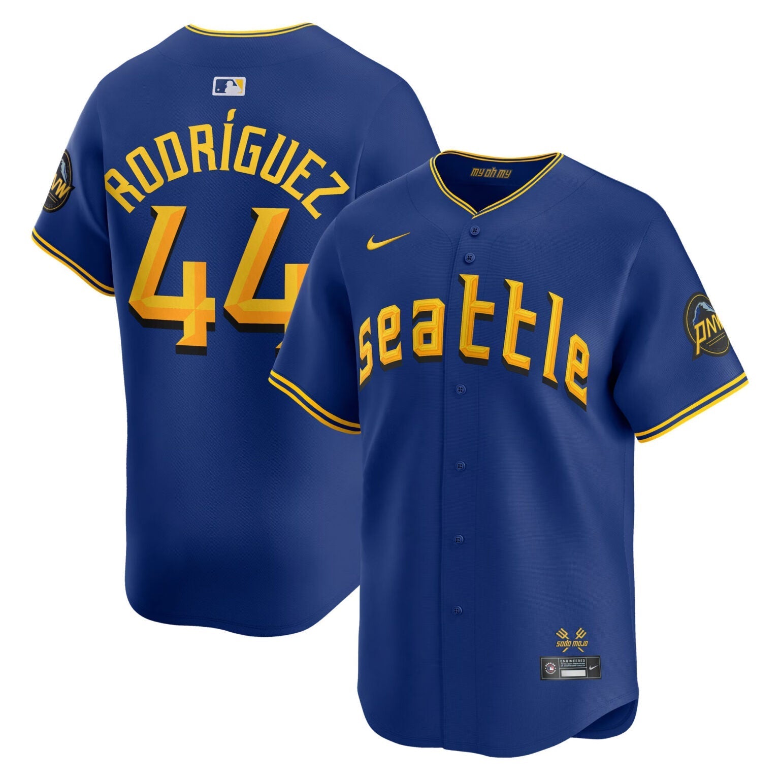 Julio Rodriguez Seattle Mariners City Connect Limited Jersey – Royal Blue baseball jersey product view 1