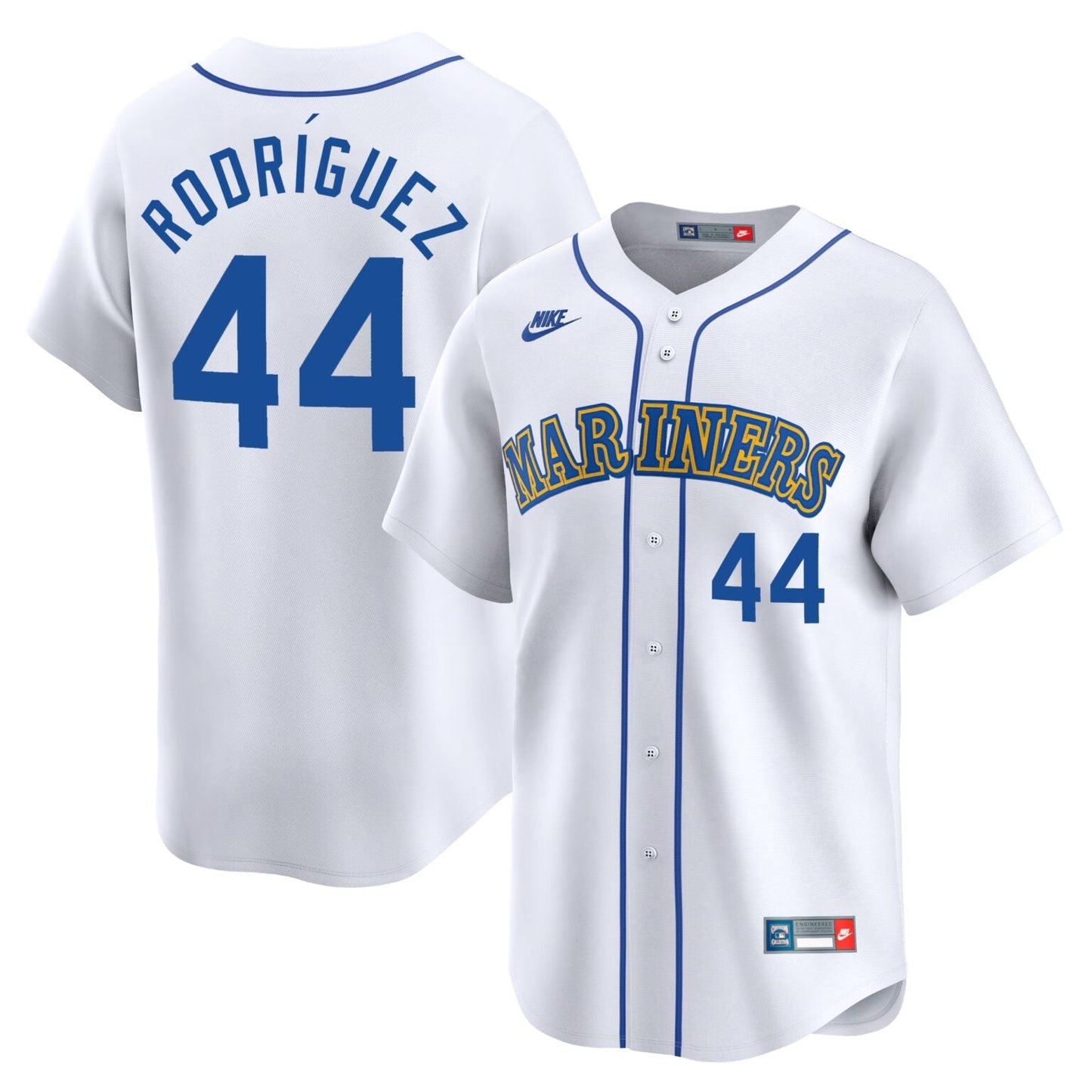 Julio Rodriguez Seattle Mariners Cooperstown Collection Jersey – White baseball jersey product view 1