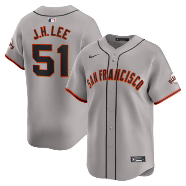Jung Hoo Lee San Francisco Giants Road Limited Jersey - Gray baseball jersey product view 1