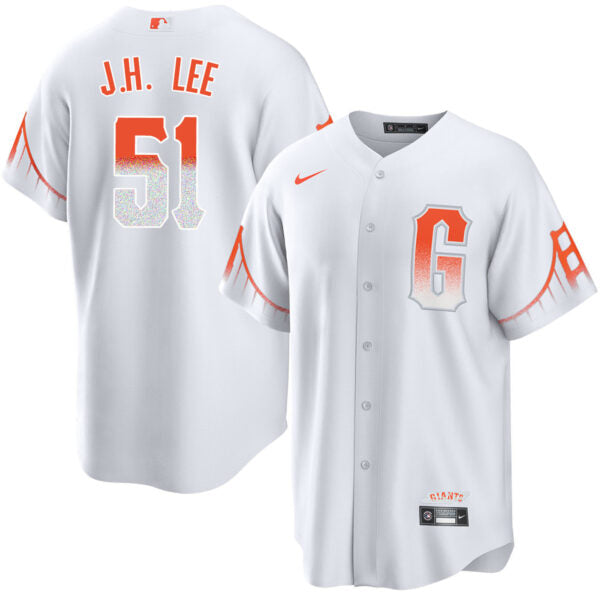 Jung Hoo Lee San Francisco Giants City Connect Jersey - White baseball jersey product view 1