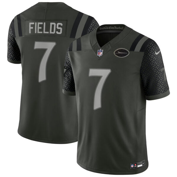 Justin Fields New York Jets 2025 Rivalries Collection Jersey - Gotham Green football jersey product view 1