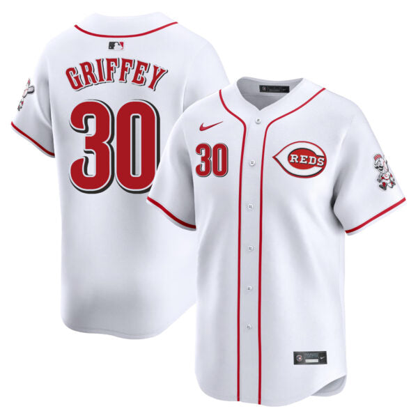 Ken Griffey Jr Cincinnati Reds Home Limited Jersey - White baseball jersey product view 1