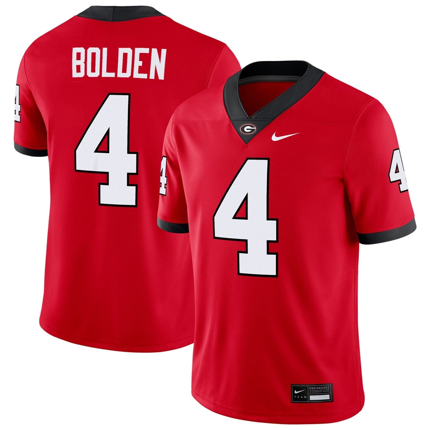 KJ Bolden Georgia Bulldogs Home Jersey - Red sports jersey product view 1