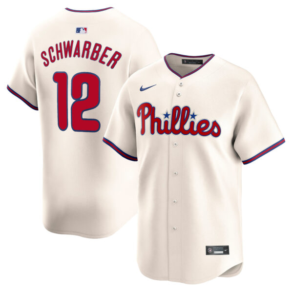 Kyle Schwarber Philadelphia Phillies Alternate Limited Jersey - Cream baseball jersey product view 1
