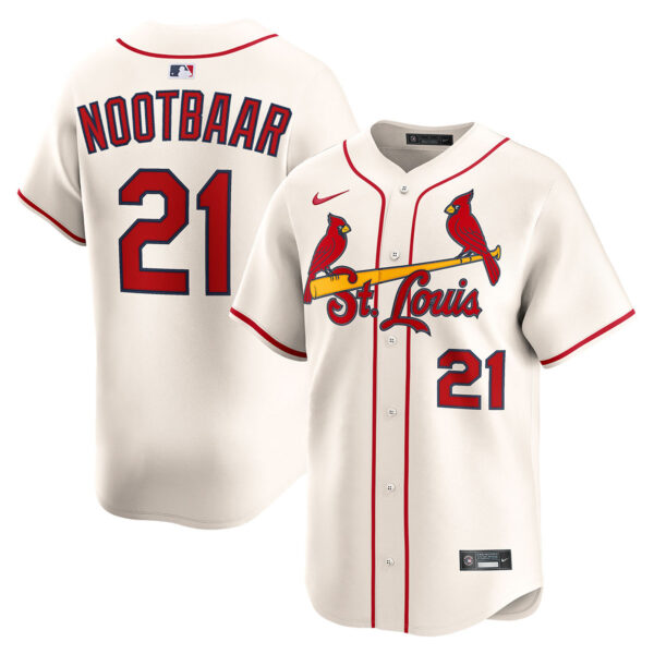 Lars Nootbaar St. Louis Cardinals Alternate Limited Jersey - Cream baseball jersey product view 1