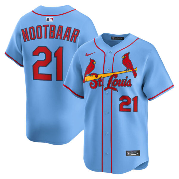 Lars Nootbaar St. Louis Cardinals Alternate Limited Jersey - Light Blue baseball jersey product view 1