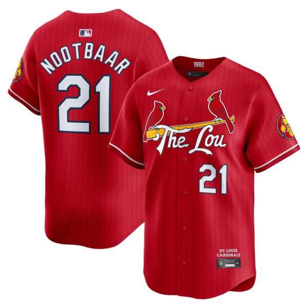 Lars Nootbaar St. Louis Cardinals City Connect Limited Jersey - Red baseball jersey product view 1