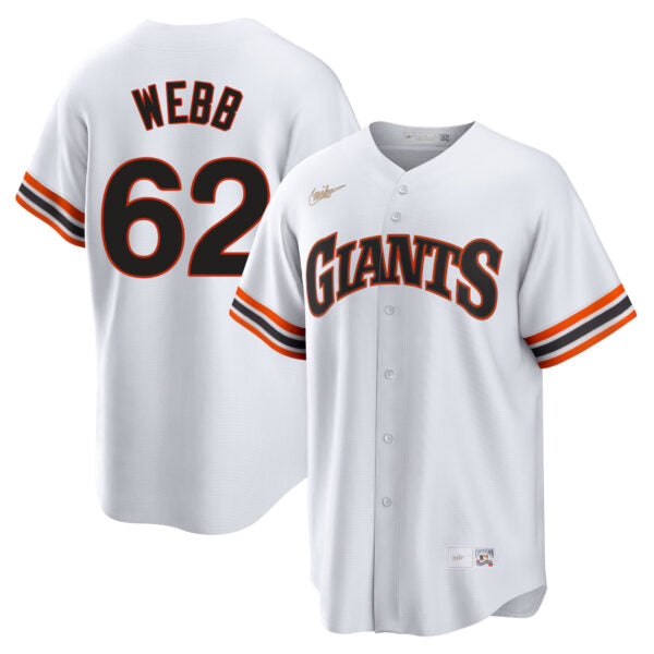 Logan Webb San Francisco Giants Cooperstown Collection Jersey - White baseball jersey product view 1