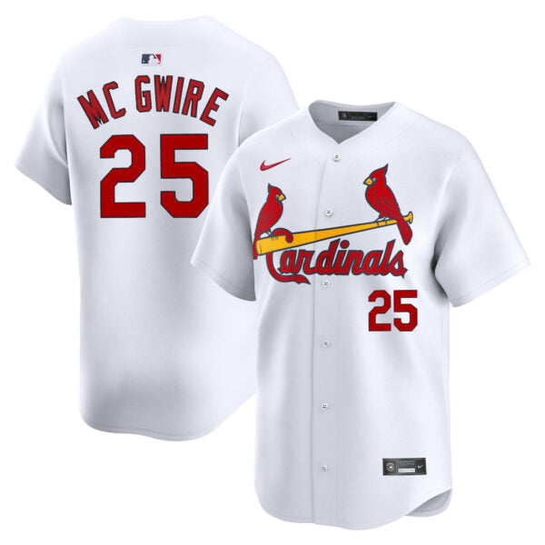 Mark McGwire St. Louis Cardinals Home Limited Jersey - White baseball jersey product view 1
