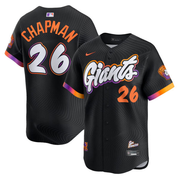 Matt Chapman San Francisco Giants 2025 City Connect Limited Jersey - Anthracite baseball jersey product view 1