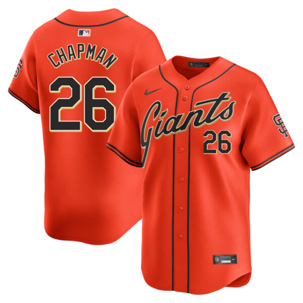 Matt Chapman San Francisco Giants Alternate Limited Jersey - Orange baseball jersey product view 1
