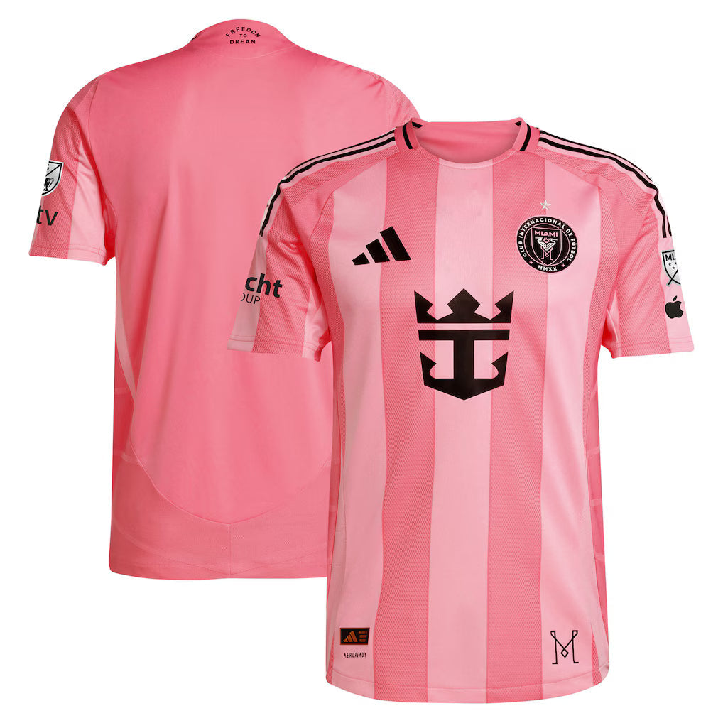 Inter Miami CF 2025 MLS Cup Champions Euforia On Field Jersey with Patch - Pink sports jersey product view 1