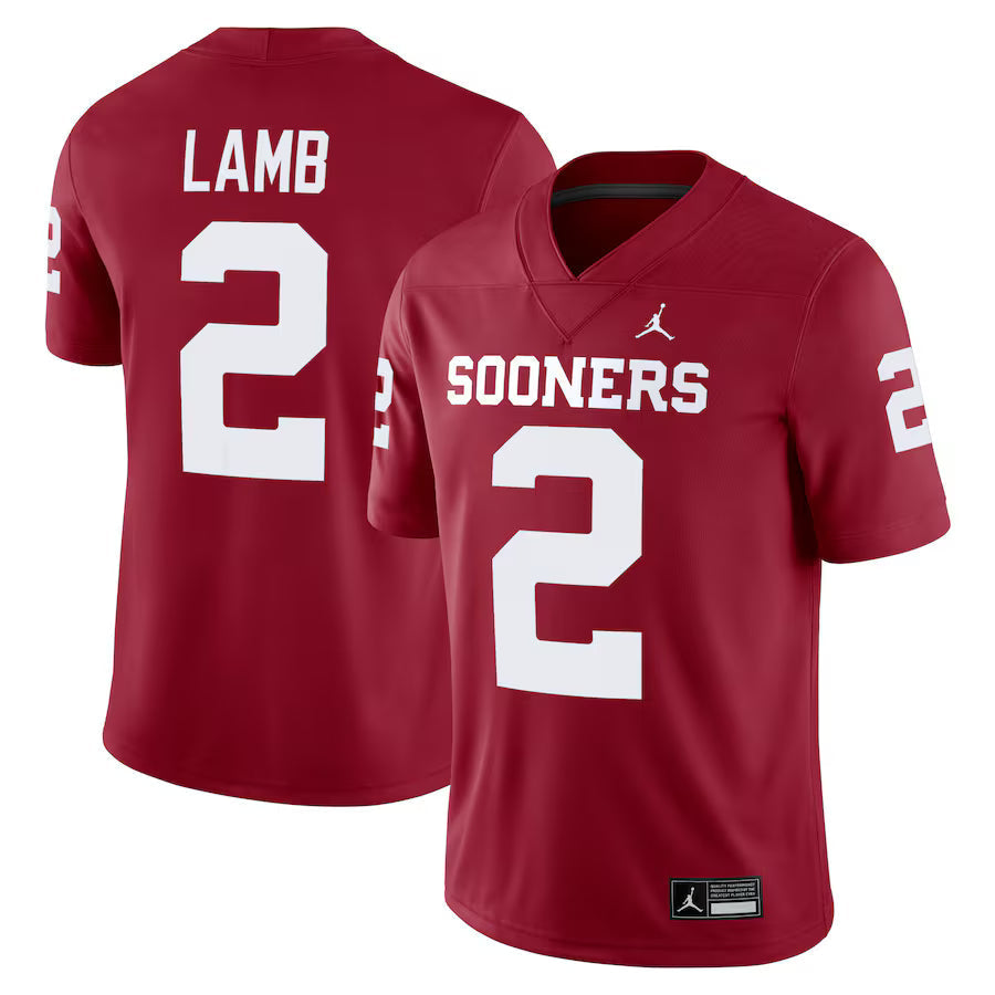 CeeDee Lamb Oklahoma Sooners Alumni Player Jersey - Crimson sports jersey product view 1