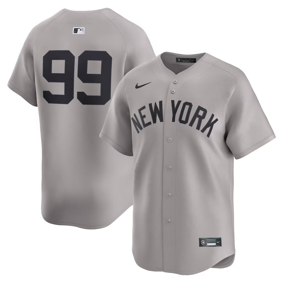 Aaron Judge New York Yankees Road Jersey - Gray baseball jersey product view 1