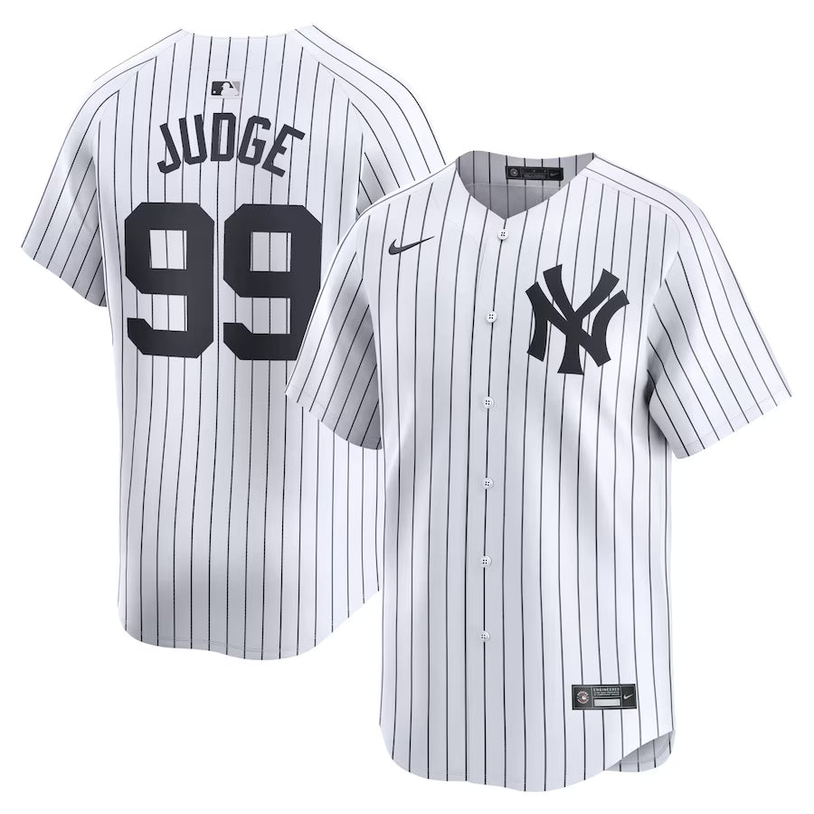 Aaron Judge New York Yankees Home Jersey - White baseball jersey product view 1