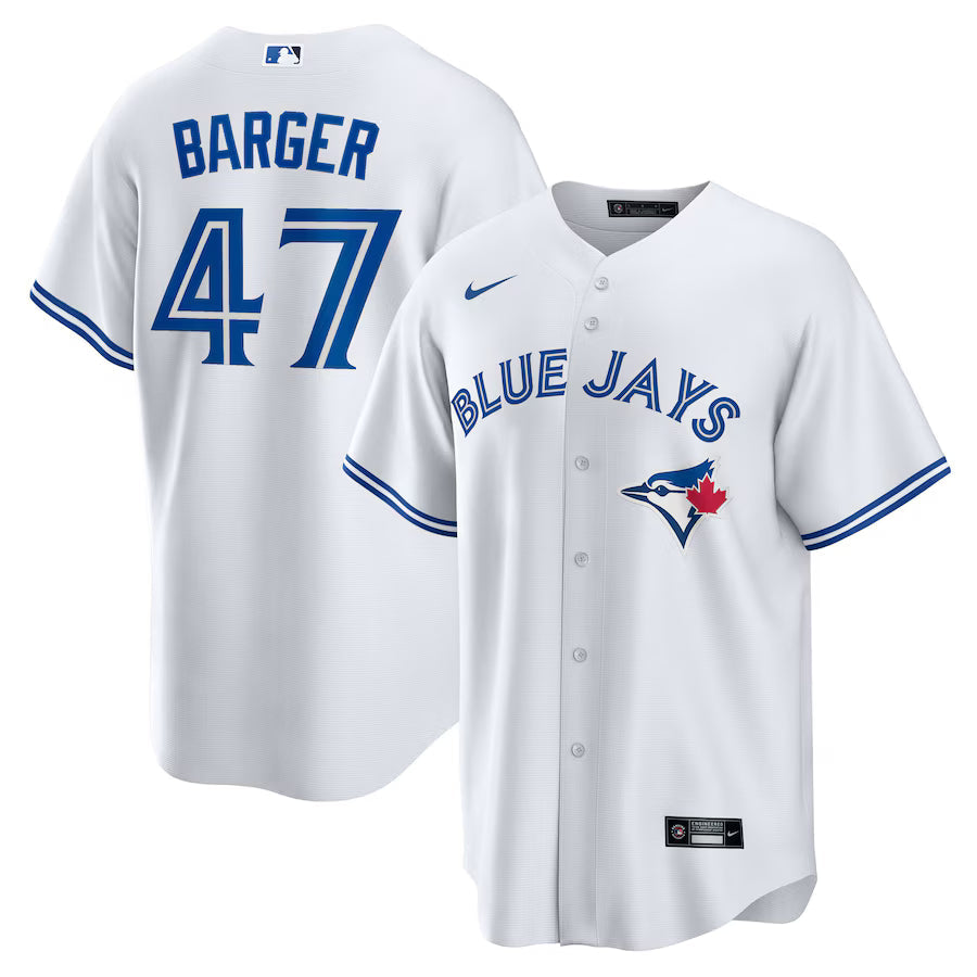 Addison Barger Toronto Blue Jays Home Jersey - White baseball jersey product view 1