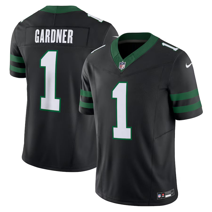 Ahmad Sauce Gardner New York Jets Jersey - Legacy Black football jersey product view 1