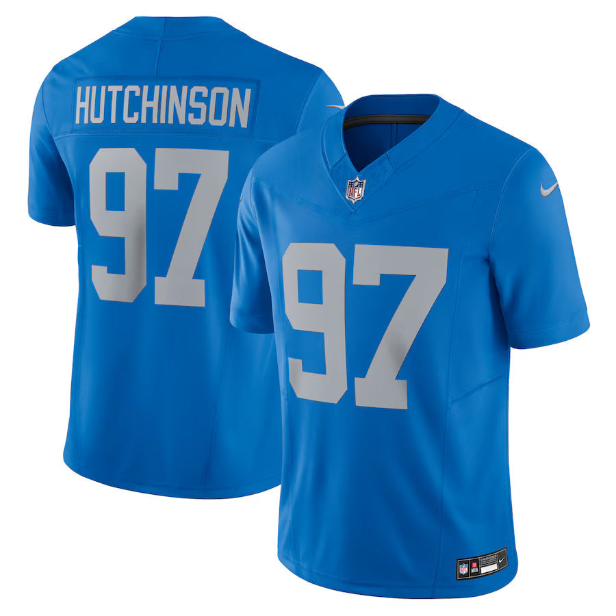 Aidan Hutchinson Detroit Lions Alternate Jersey - Blue football jersey product view 1