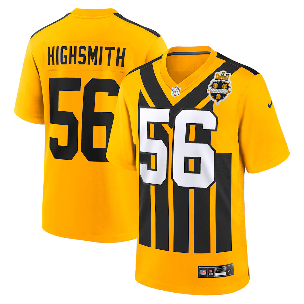 Alex Highsmith Pittsburgh Steelers Alternate 1933 Throwback Jersey - Gold football jersey product view 1