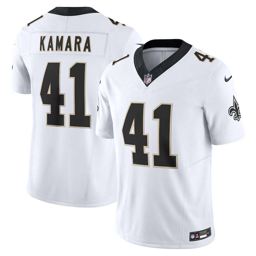 Alvin Kamara New Orleans Saints Jersey - White football jersey product view 1