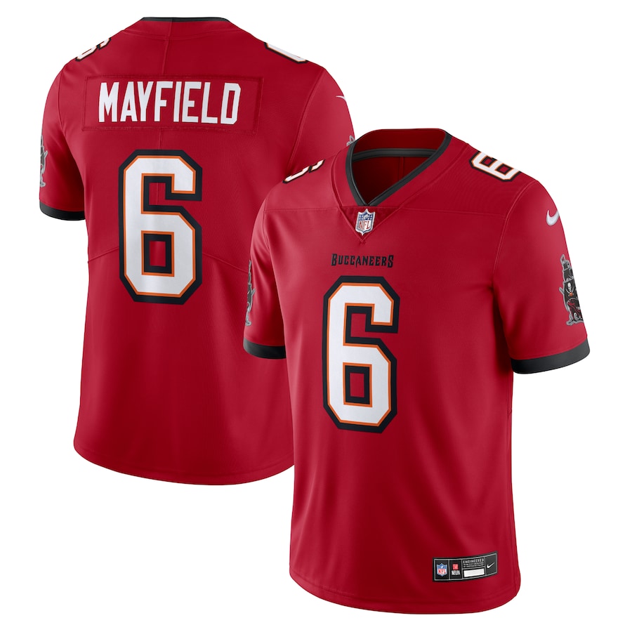 Baker Mayfield Tampa Bay Buccaneers Jersey - Red football jersey product view 1