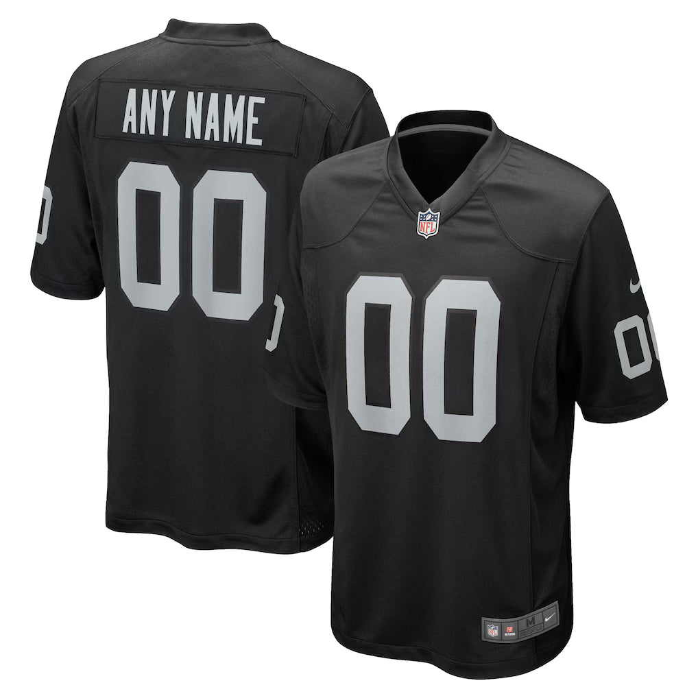 Custom Las Vegas Raiders Jersey - Black football jersey product view 1