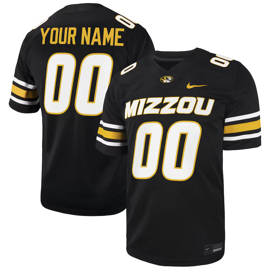 Custom Missouri Tigers Jersey - Black sports jersey product view 1