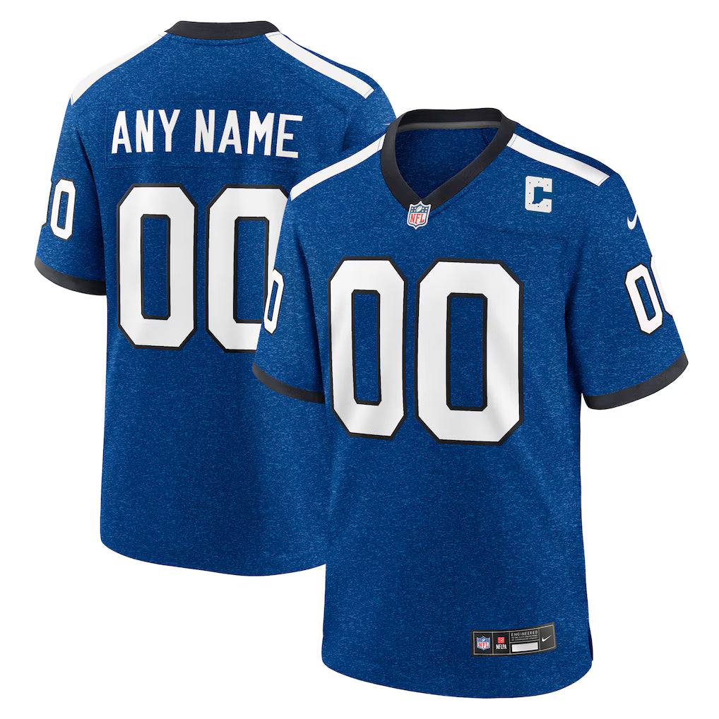 Custom Indianapolis Colts Alternate Jersey - Blue football jersey product view 1