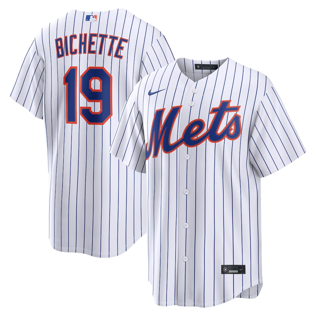 Bo Bichette New York Mets Home Jersey - White baseball jersey product view 1