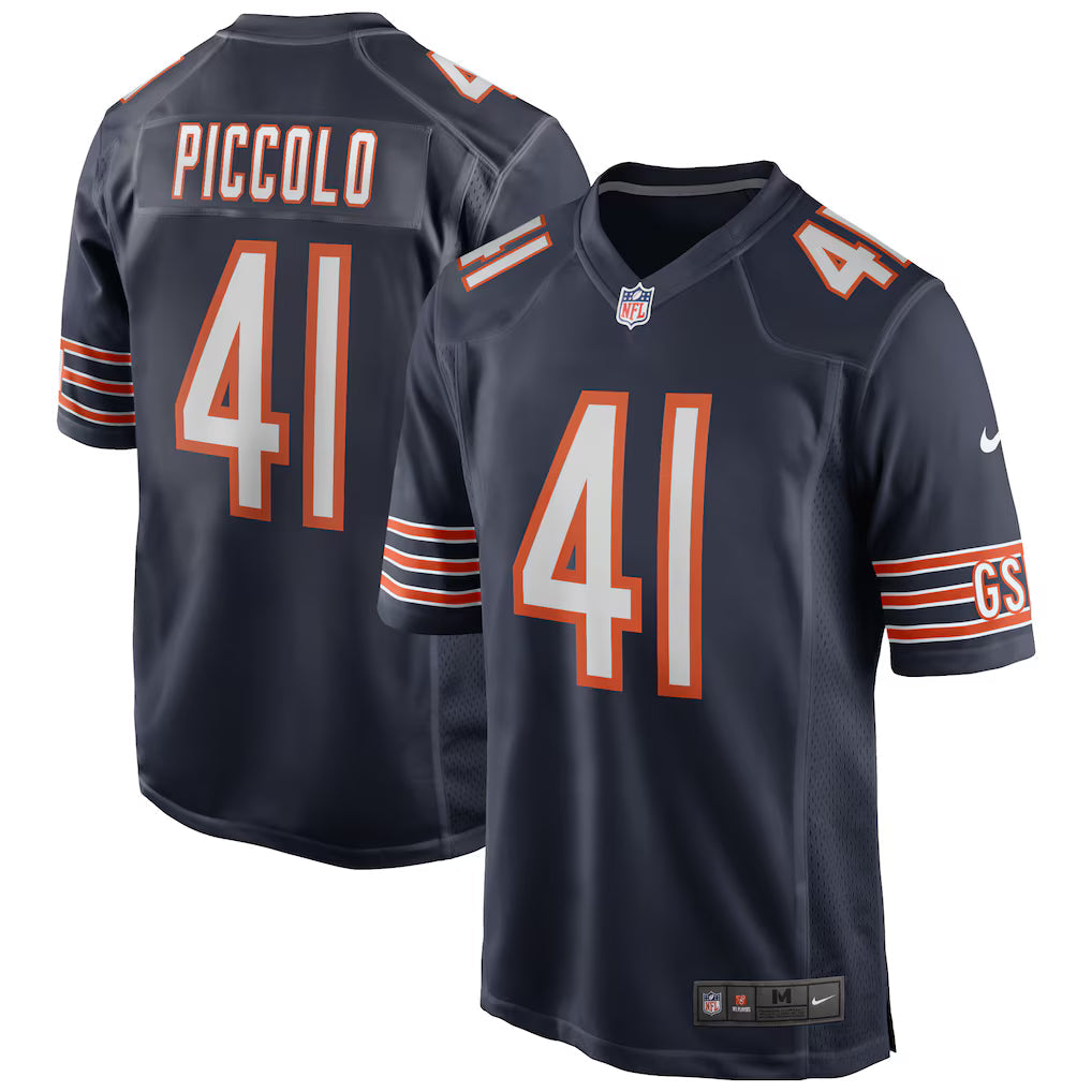 Brian Piccolo Chicago Bears Jersey - Navy football jersey product view 1