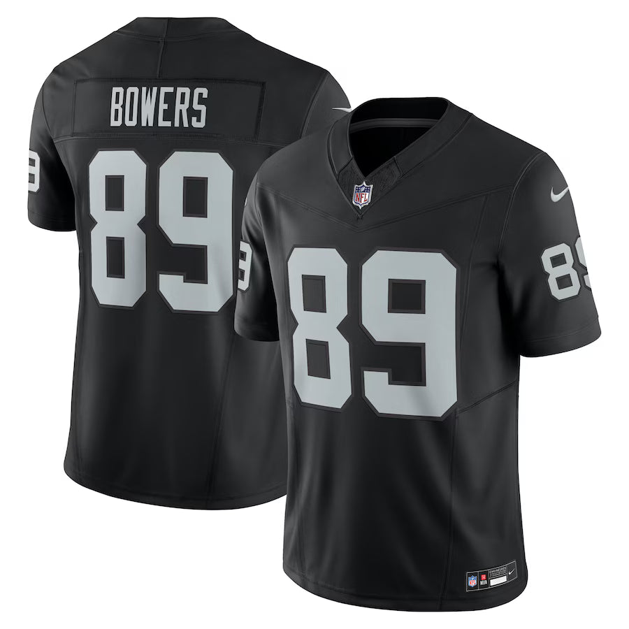 Brock Bowers Las Vegas Raiders Jersey - Black football jersey product view 1
