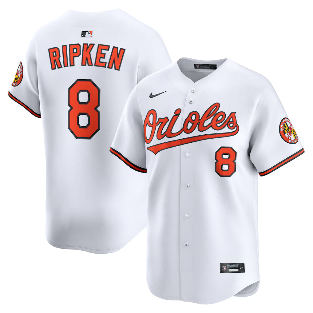 Cal Ripken Jr. Baltimore Orioles Home Retired Player Jersey - White baseball jersey product view 1