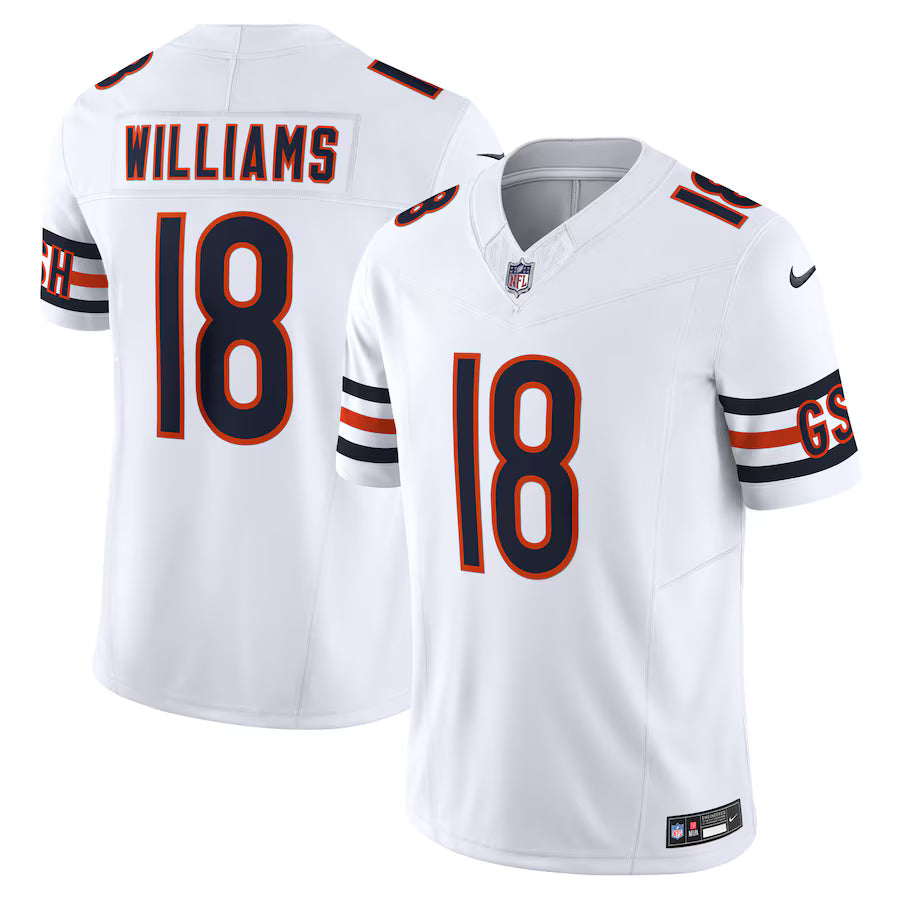 Caleb Williams Chicago Bears Jersey - White football jersey product view 1