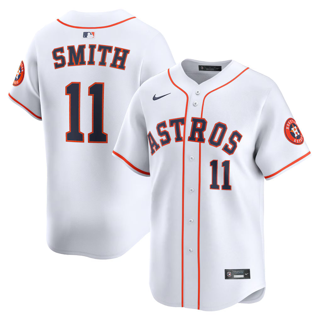 Cam Smith Houston Astros Home Jersey - White baseball jersey product view 1